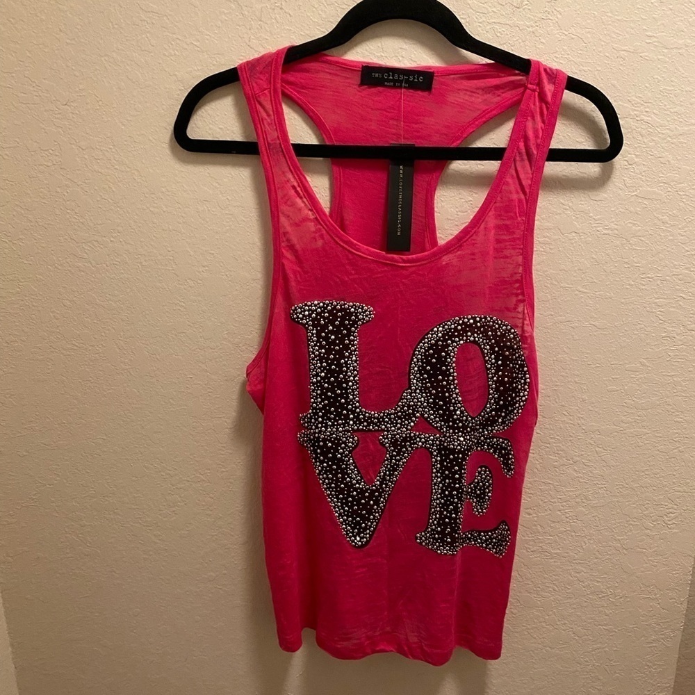 NWT beautiful bling Love tank top